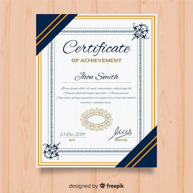 certificate of achievement template free download word