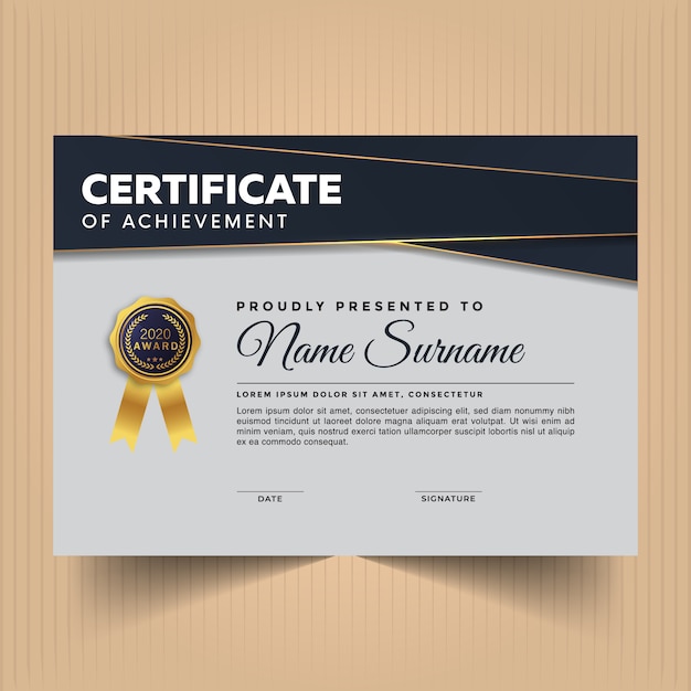 Premium Vector | Certificate of appreciation template design with shapes