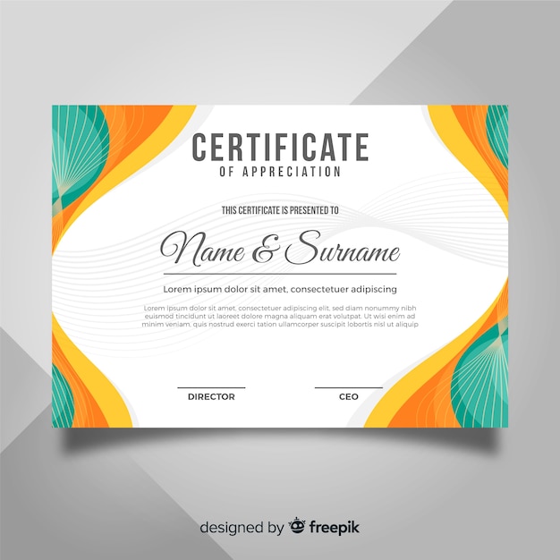 Free Vector Certificate Of Appreciation 4514