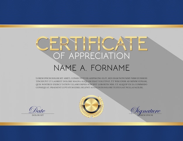 Premium Vector | Certificate of appreciation