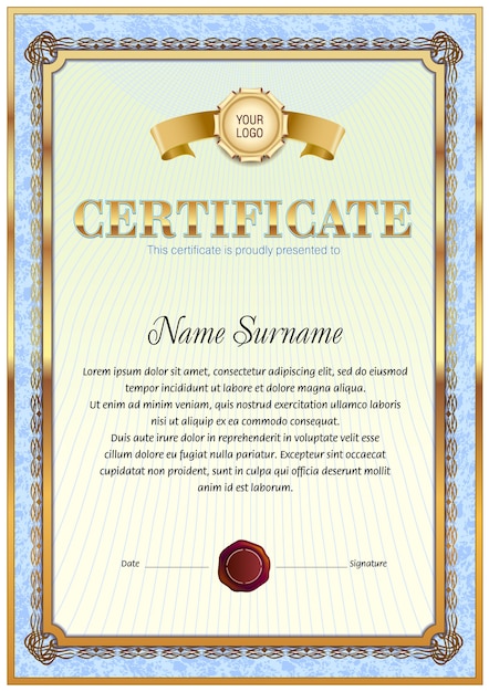 Premium Vector | Certificate blank template.