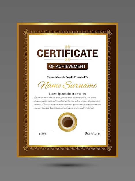 Download Certificate border with vintage style | Premium Vector