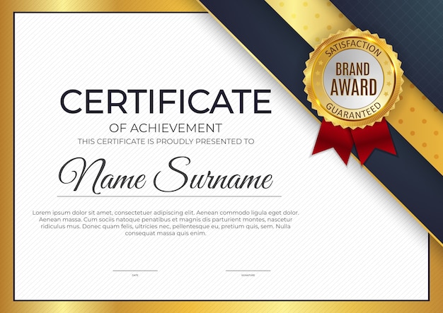 Premium Vector | Certificate diploma template background