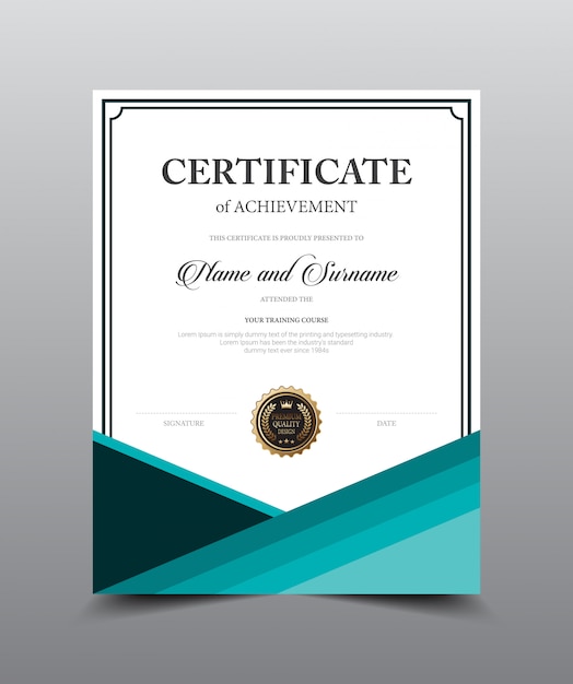 Premium Vector | Certificate layout template design, luxury and modern ...