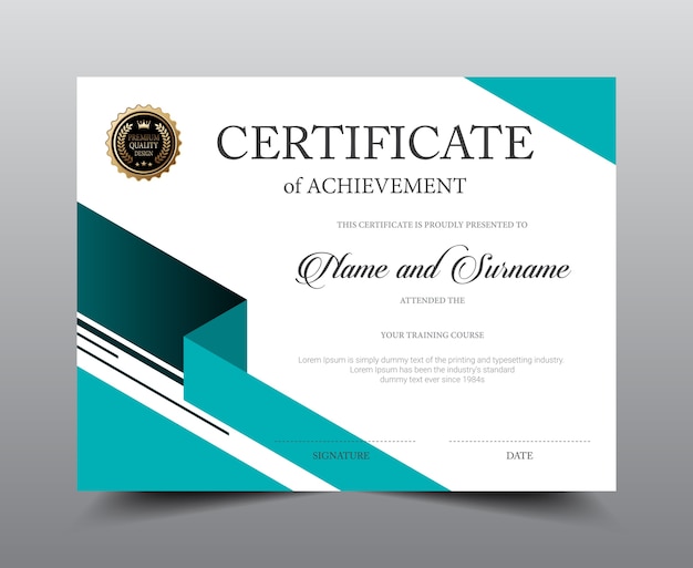 Certificate layout template design. Vector | Premium Download