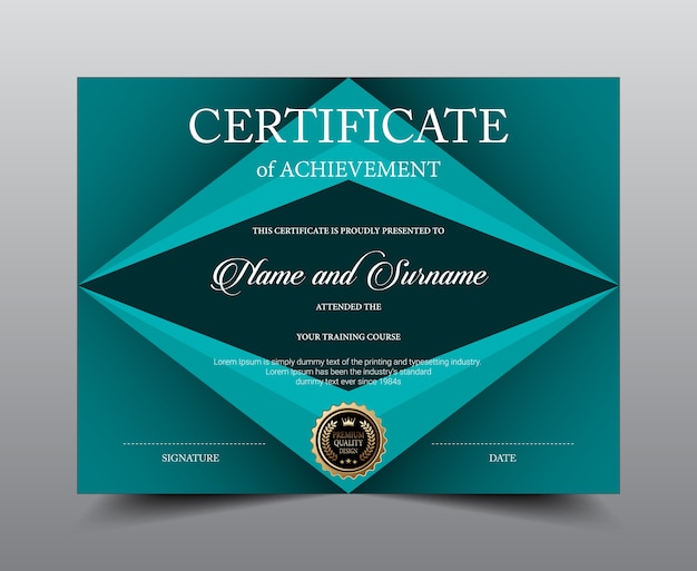 Premium Vector | Certificate layout template design.