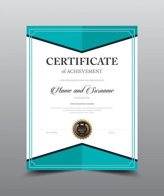 Premium Vector | Certificate layout template design.