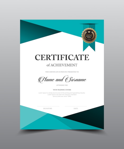 Premium Vector | Certificate layout template design.