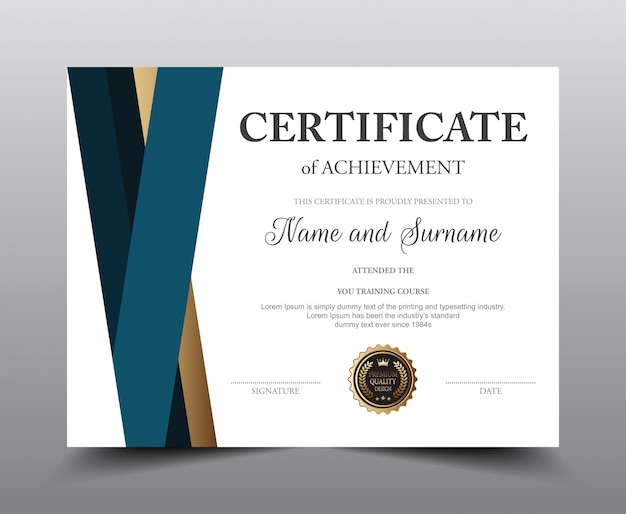 Premium Vector | Certificate layout template