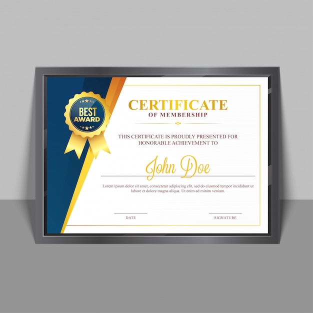 membership certificate design
