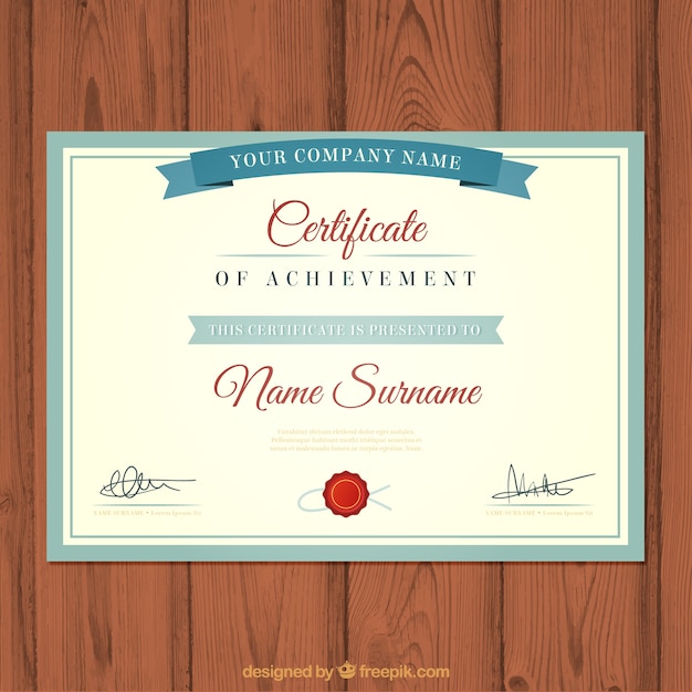 Download Certificate of achievement Vector | Free Download