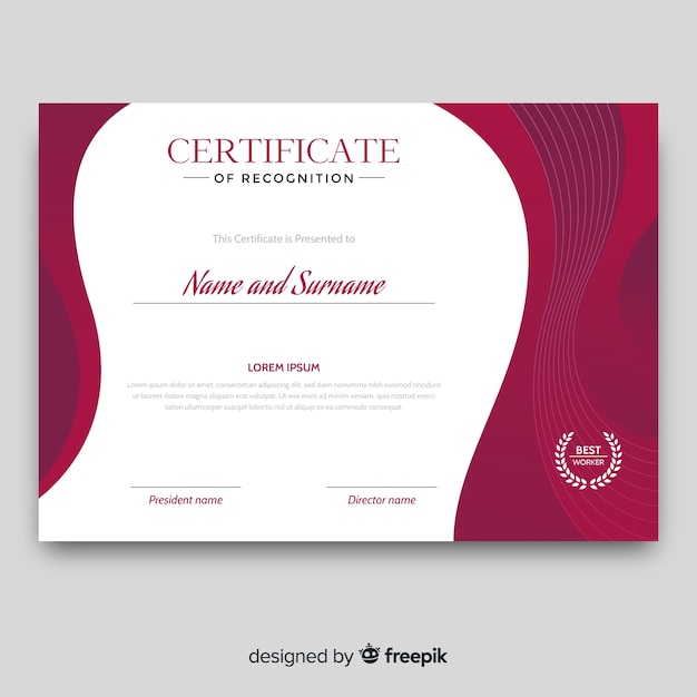 Free Editable Certificate Of Award Template Sle