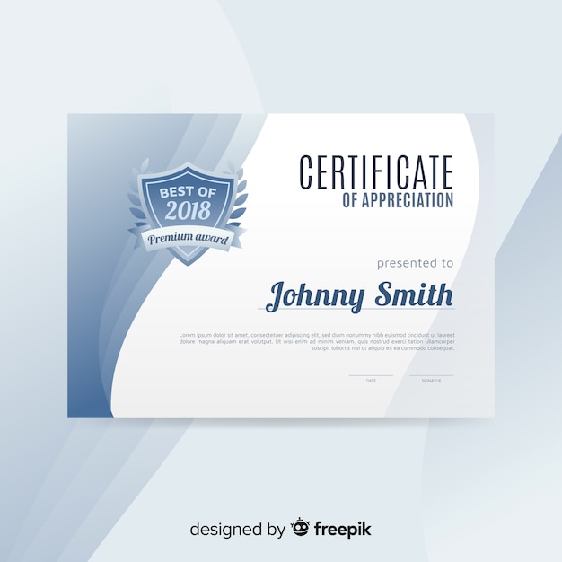 Download Free Vector Certificate Template In Abstract Design