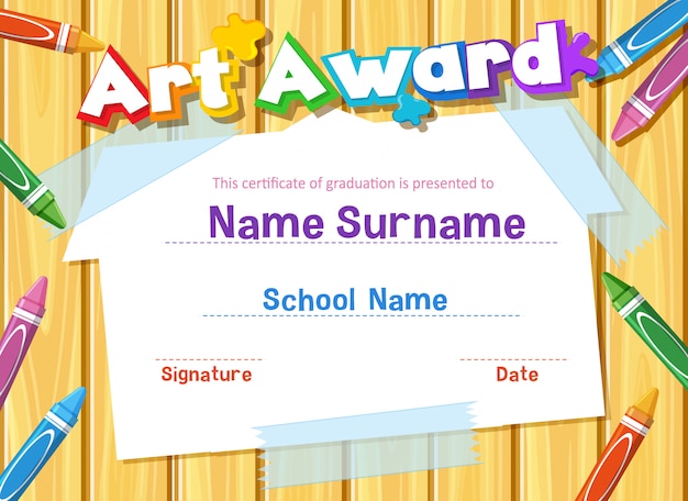 Art Certificate Template Free