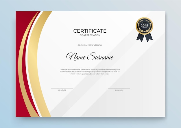 Premium Vector | Certificate template banner with abstract geometric ...