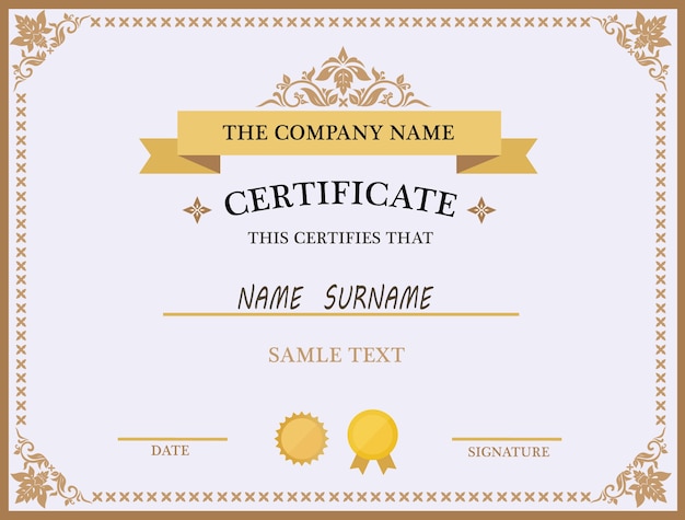 Download Free Vector | Certificate template design