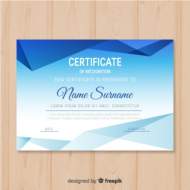 certificate template in modern