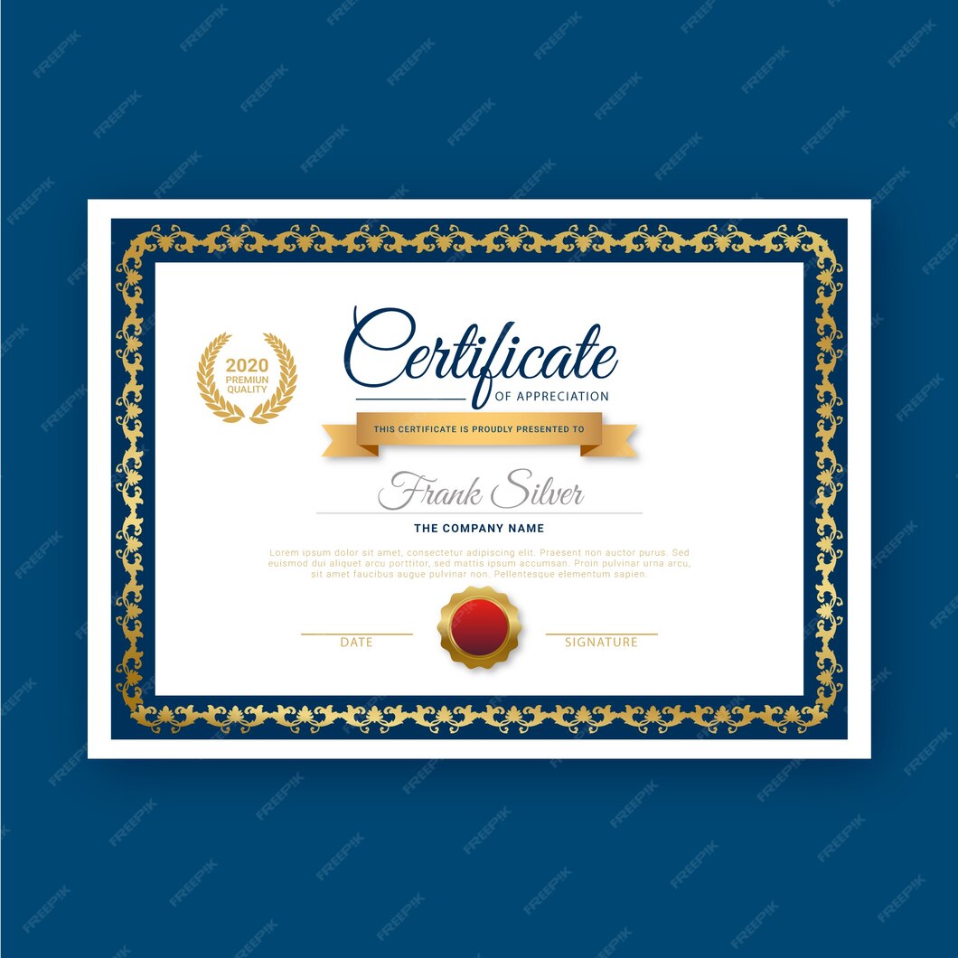 Free Vector | Certificate template with elegant design