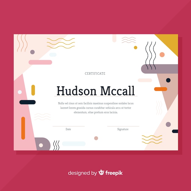 Free Vector | Certificate template