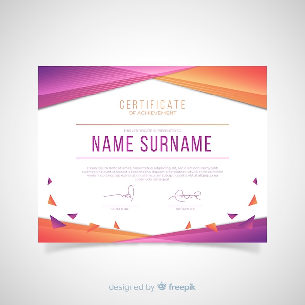 Free Vector Certificate Template