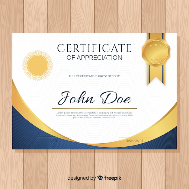 Download Premium Vector Certificate Template