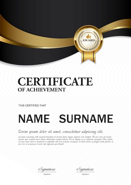 Premium Vector | Certificate template