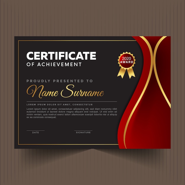 Premium Vector | Certificate template