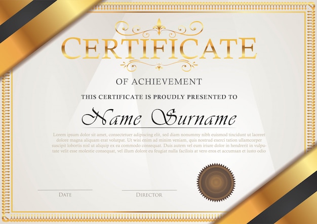 Premium Vector | Certificate template