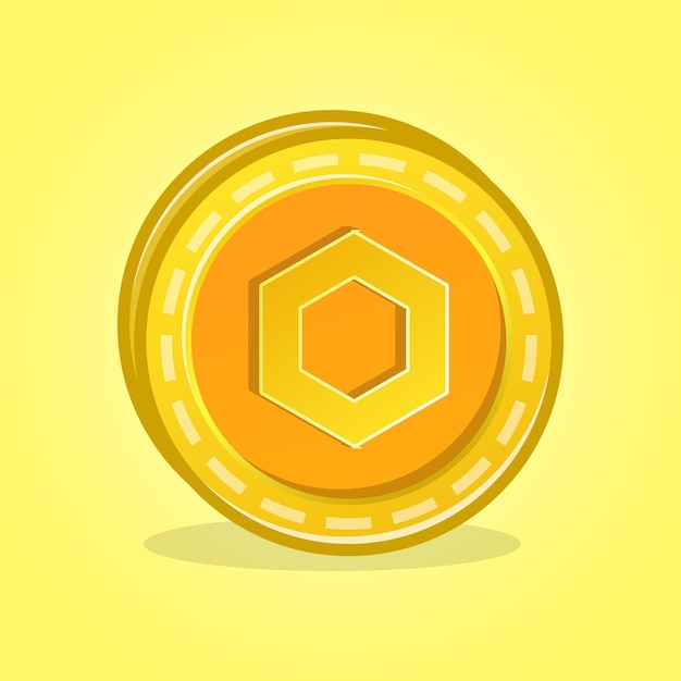 Premium Vector | Chainlink coin cryptocurancy design vector