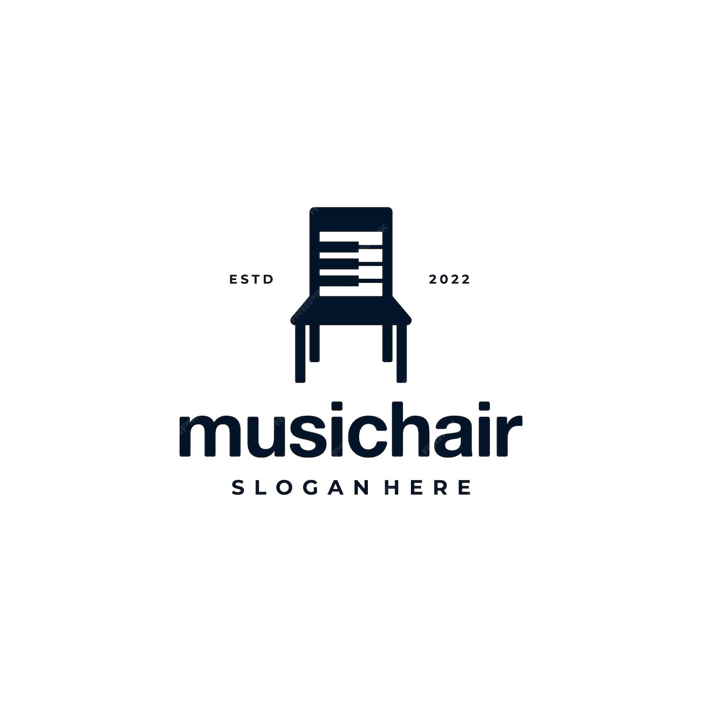 Premium Vector | Chair seat furniture with piano key music negative ...