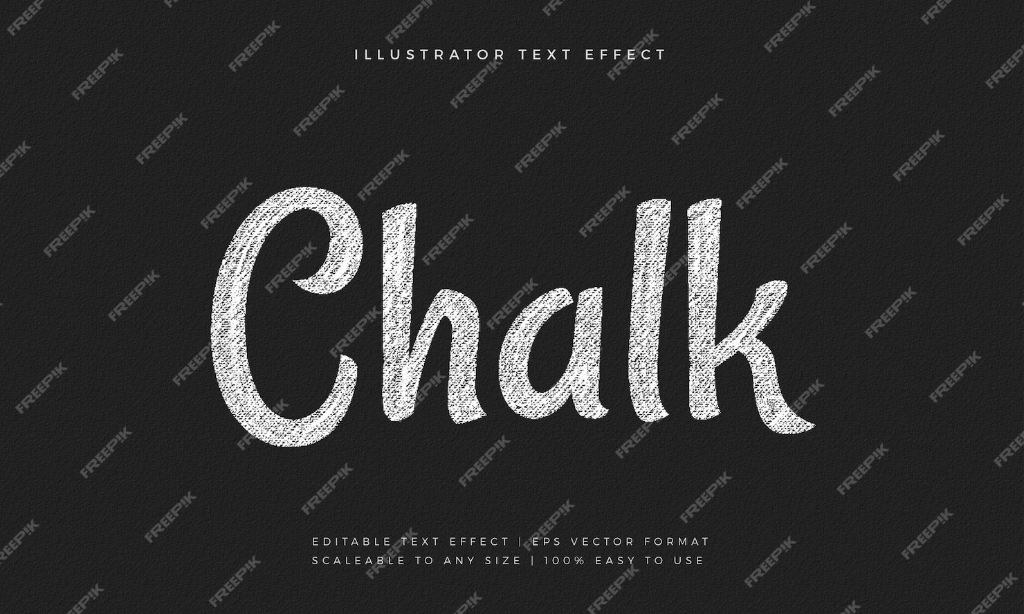 Premium Vector | Chalk dirty rustic text style font effect