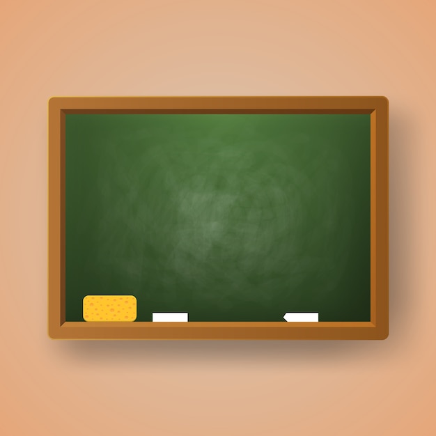 Premium Vector | Chalk, sponge, school board - education infographic.