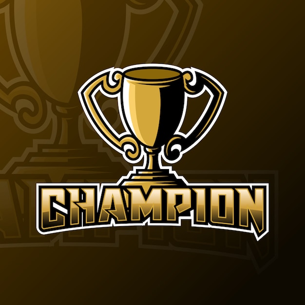Premium Vector | Champion mascot template