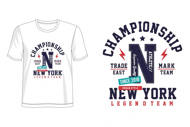 Premium Vector | Championship typography for print t shirt