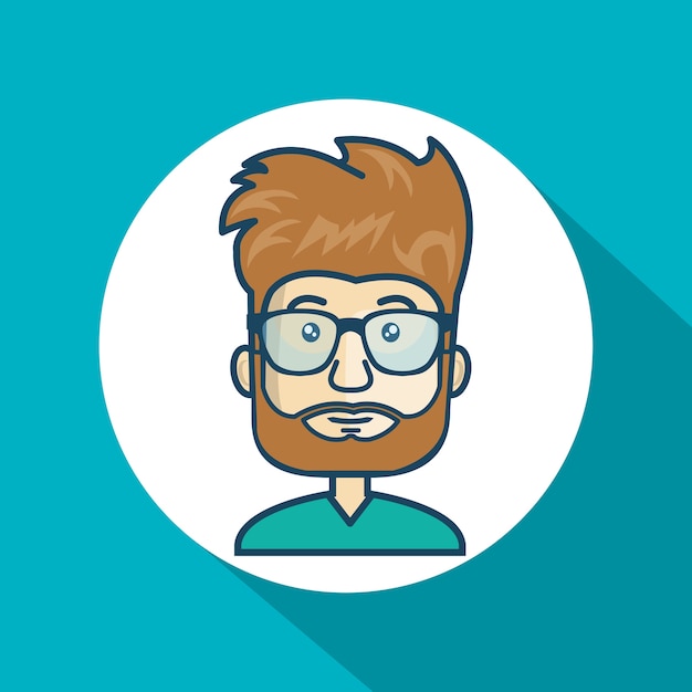 Premium Vector | Character guy avatar internet