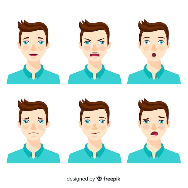 Free Vector | Character showing emotions