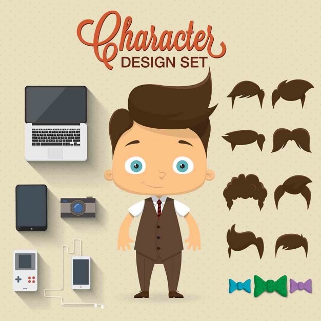 Character with complements Vector | Free Download