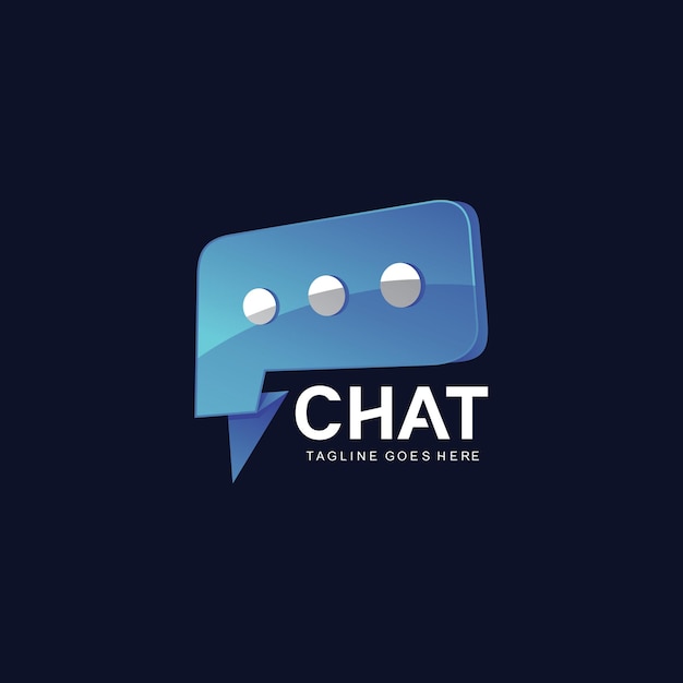 Premium Vector | Chat logo design template