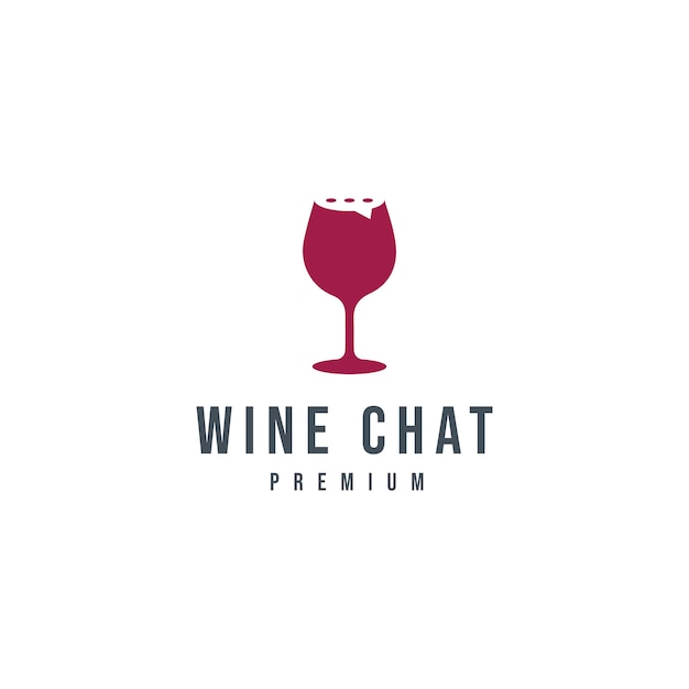 Download Free Chat Logo Template With Wine Glass Premium Vector Use our free logo maker to create a logo and build your brand. Put your logo on business cards, promotional products, or your website for brand visibility.
