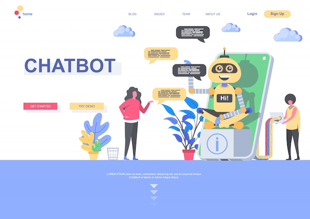 Download Free Chatbot Flat Landing Page Template Developers Programming Online Use our free logo maker to create a logo and build your brand. Put your logo on business cards, promotional products, or your website for brand visibility.