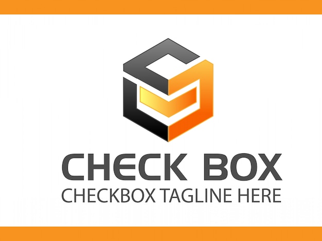 Check box high quality logo design  vector Premium Vector