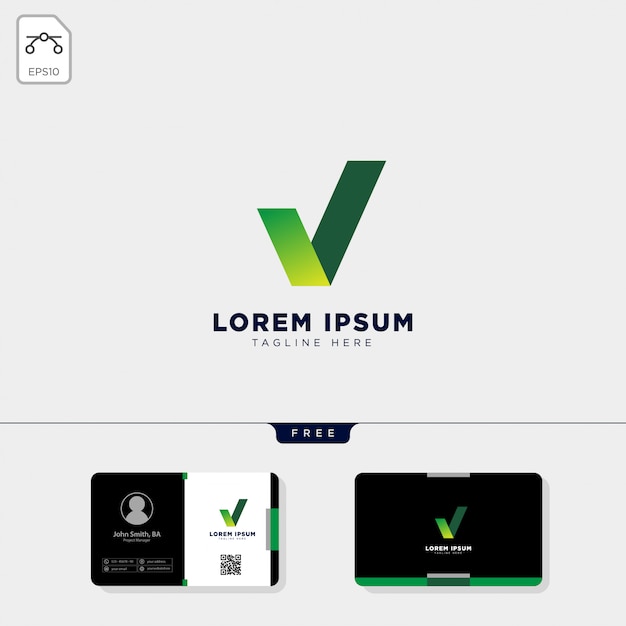 Download Free Check Logo Template And Business Card Design Premium Vector Use our free logo maker to create a logo and build your brand. Put your logo on business cards, promotional products, or your website for brand visibility.
