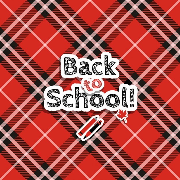 Checkered background of back to school