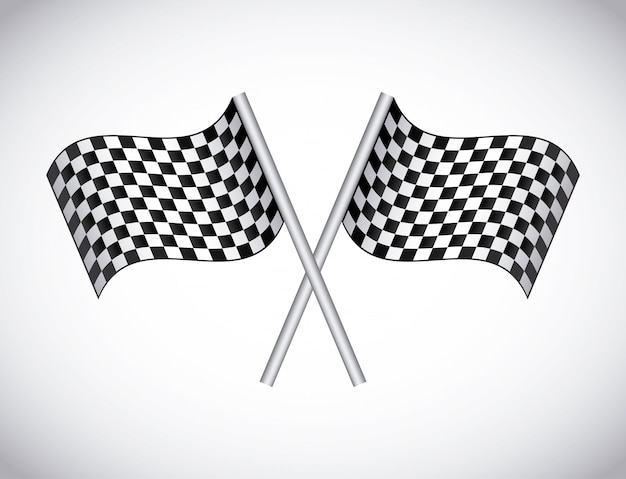 Download Checkered flags over gray background vector illustration ...