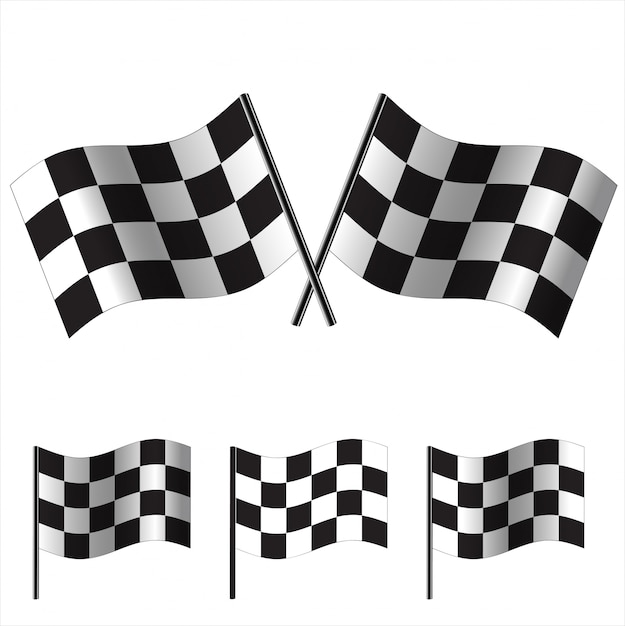 Download Checkered flags racing Vector | Premium Download