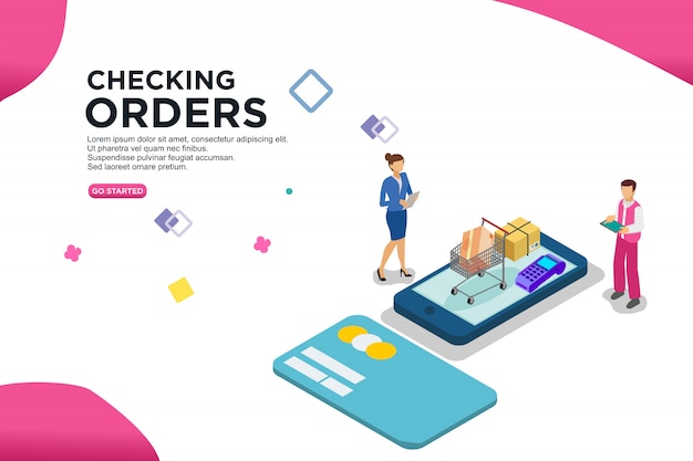 Download Free Checking Orders Isometric Design Premium Vector Use our free logo maker to create a logo and build your brand. Put your logo on business cards, promotional products, or your website for brand visibility.
