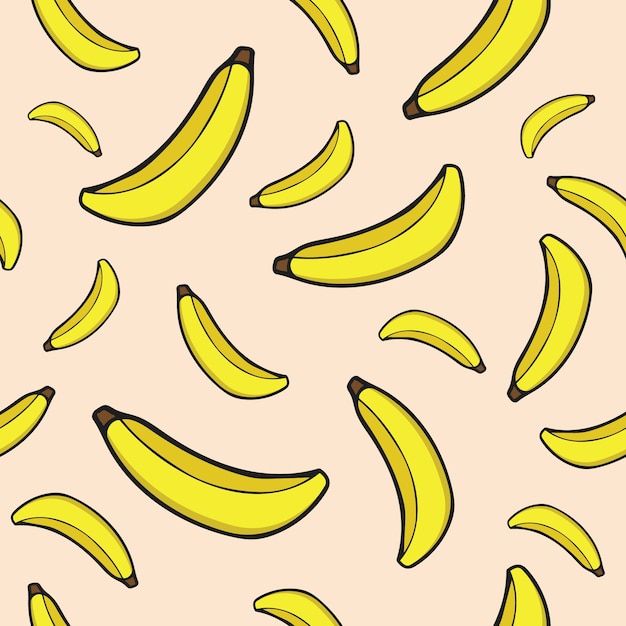Premium Vector Cheerful banana pattern