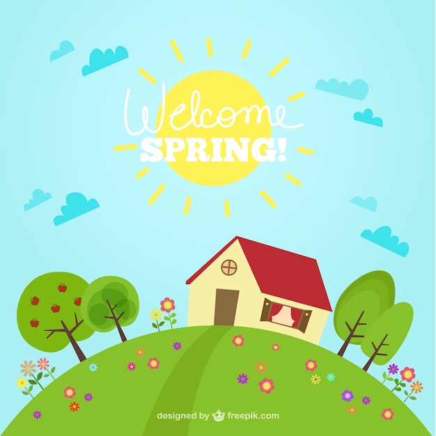 Cheerful spring background