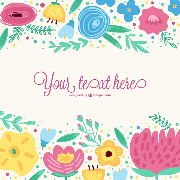 Cheerful spring flowers background
