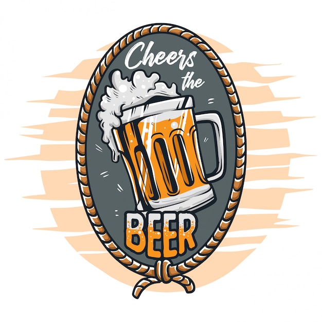 Premium Vector Cheers The Beer Illustration